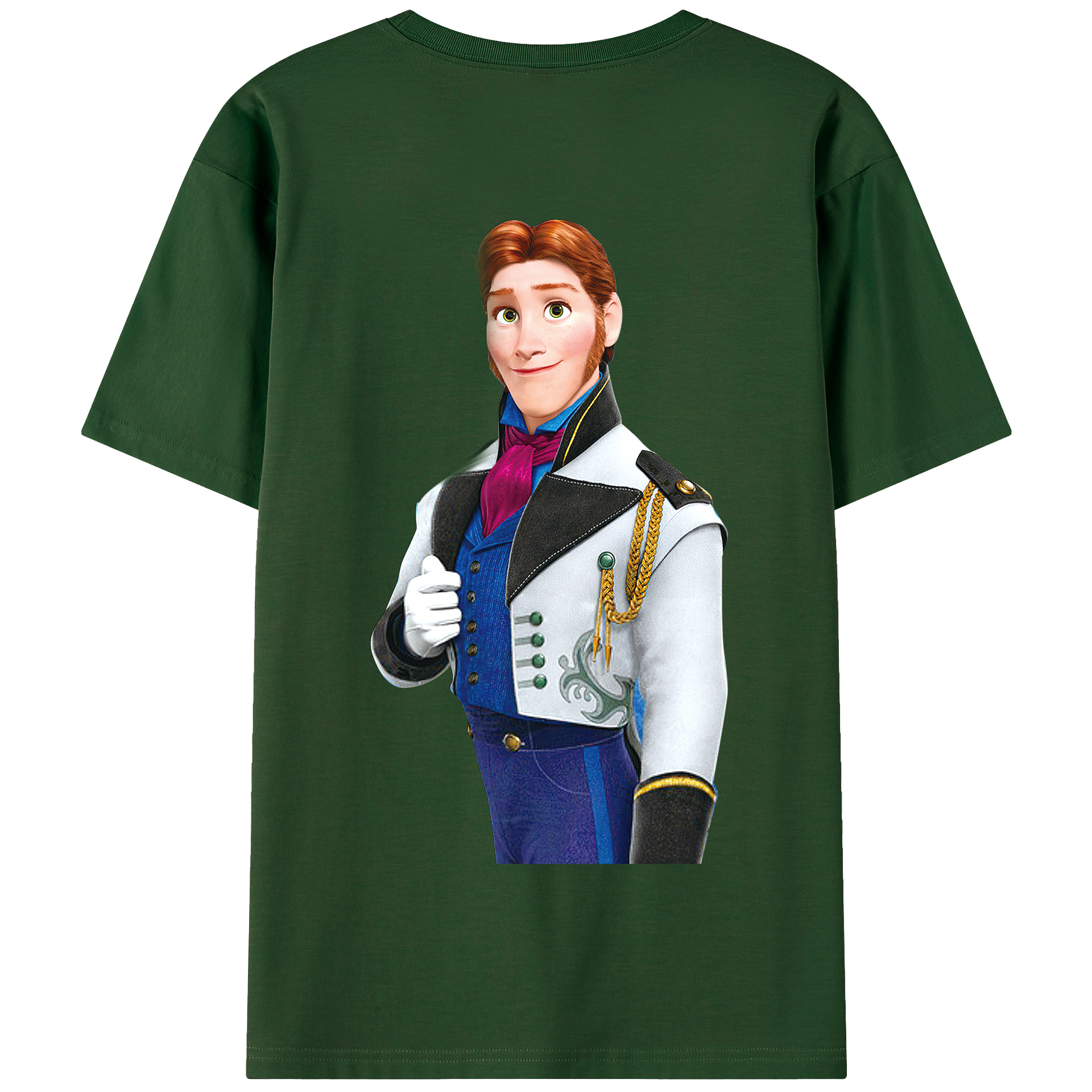 （画像用） アナと雪の女王 アンナ エルサ Frozen Anna Elsa 綿100％半袖Tシャツ（背面プリント）